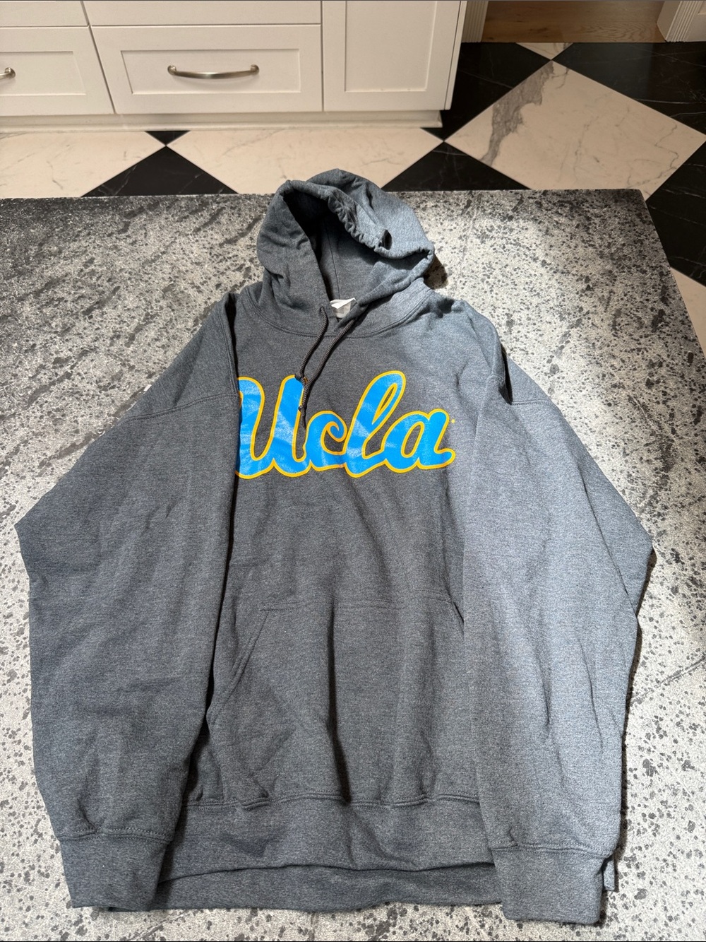 Never been Worn Never been washed Gray Hoodie with Blue and Yellow UCLA Script